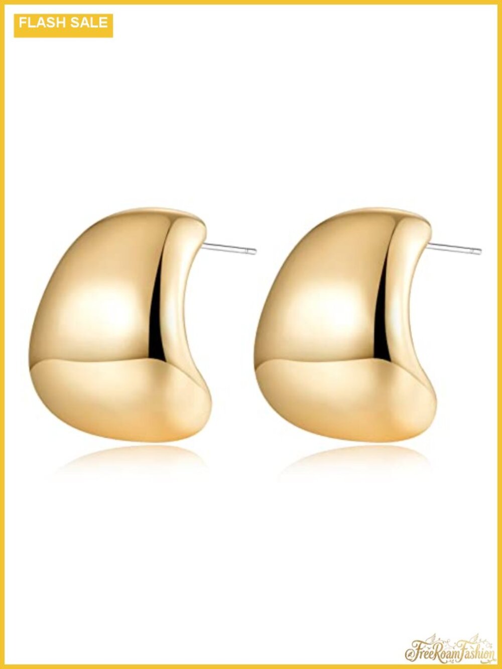 Chunky Hoop Earrings for Women Brass Hypoallergenic Trendy Jewelry